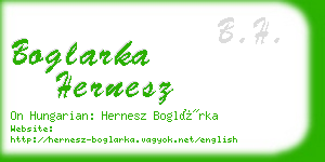 boglarka hernesz business card